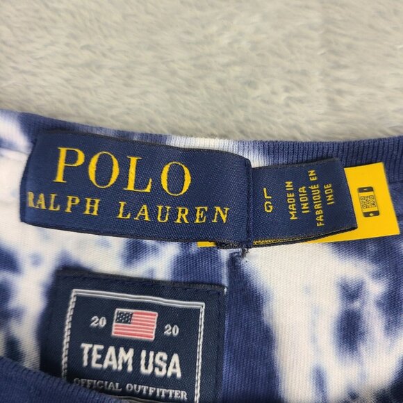 Polo Ralph Lauren Team USA Olympics Tie Dye Custom Slim Fit T-Shirt Men Sz Large - Picture 3 of 8